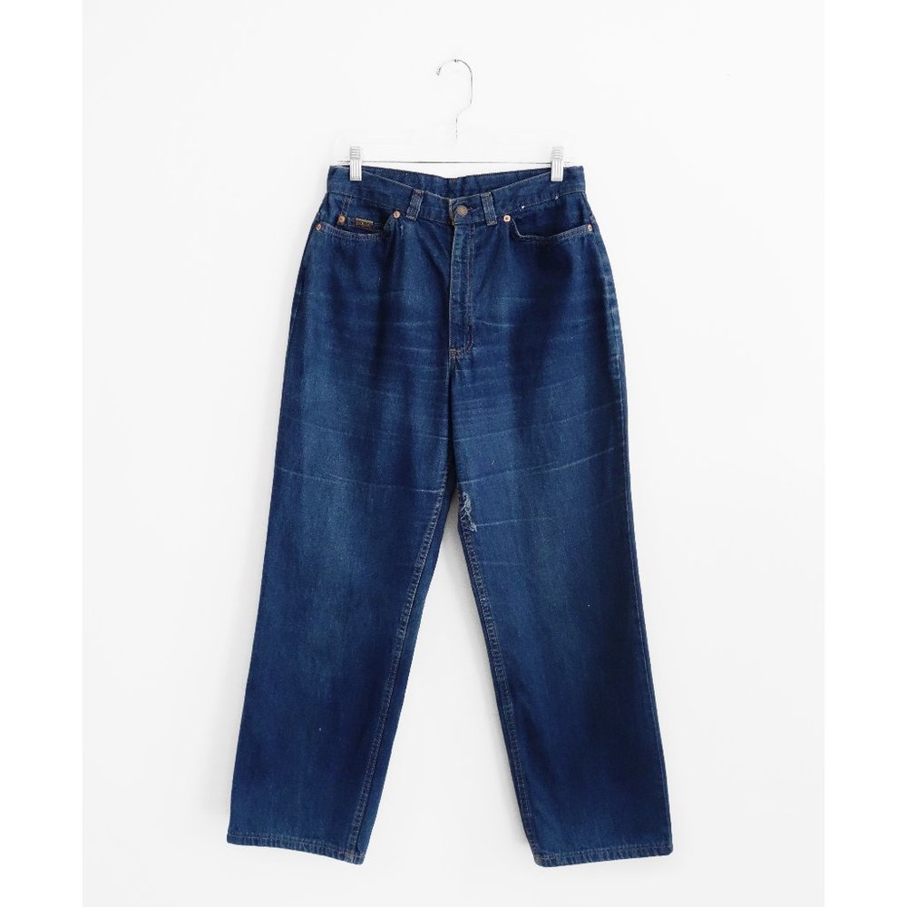 Vtg 70s Levi's Orange Tab Blue High Waist Straight Wide Leg Jeans 29 30 8 10 - Picture 9 of 10